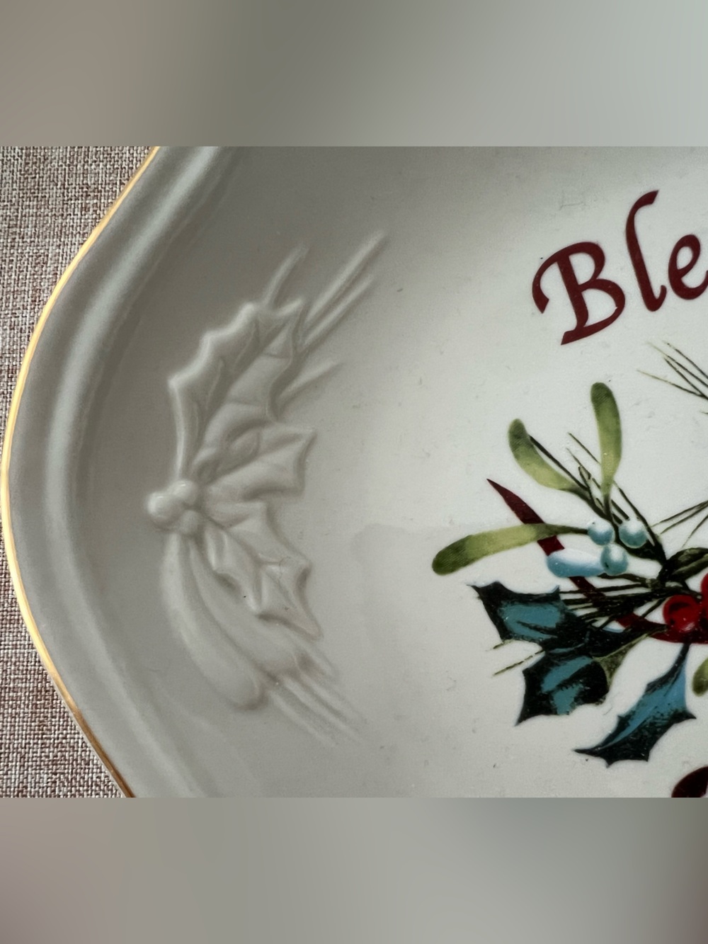 Bless This Home Lenox Oval Holiday Serving Platter with Cardinal - Picture 3 of 5